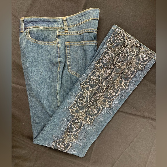 Denim - Boston Proper Size 4 decorated jeans Like New